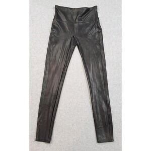 Spanx‎ SPANXshape Stretch Leggings Faux Leather Black Women's Size Medium